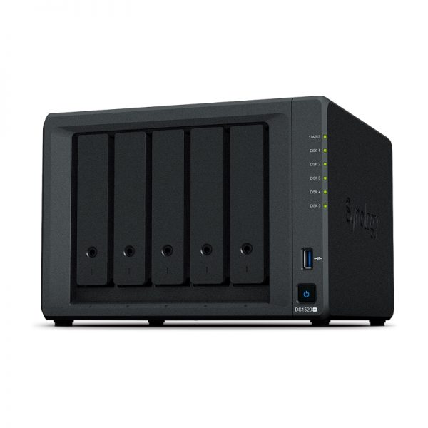 NAS Server SYNOLOGY DS1520+ - 5 Bays para discos (discos no incluídos)