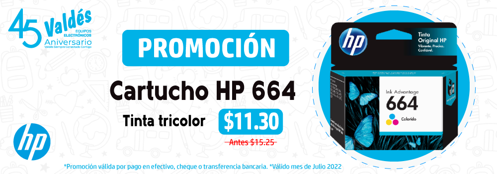 Promoción Julio Cartucho HP 664 Tricolor