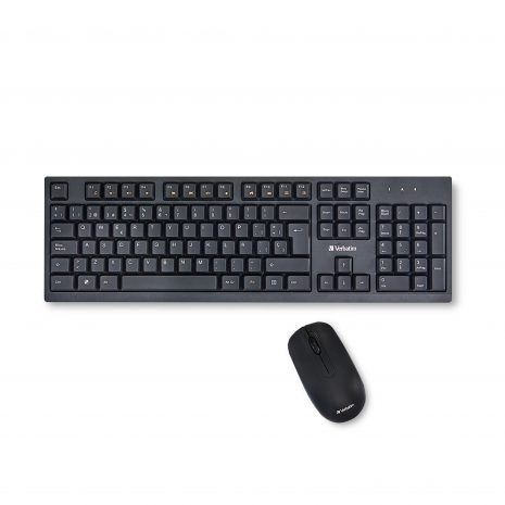 KIT TECLADO Y MOUSE INALÁMBRICO VERBATIM NEGRO/70708
