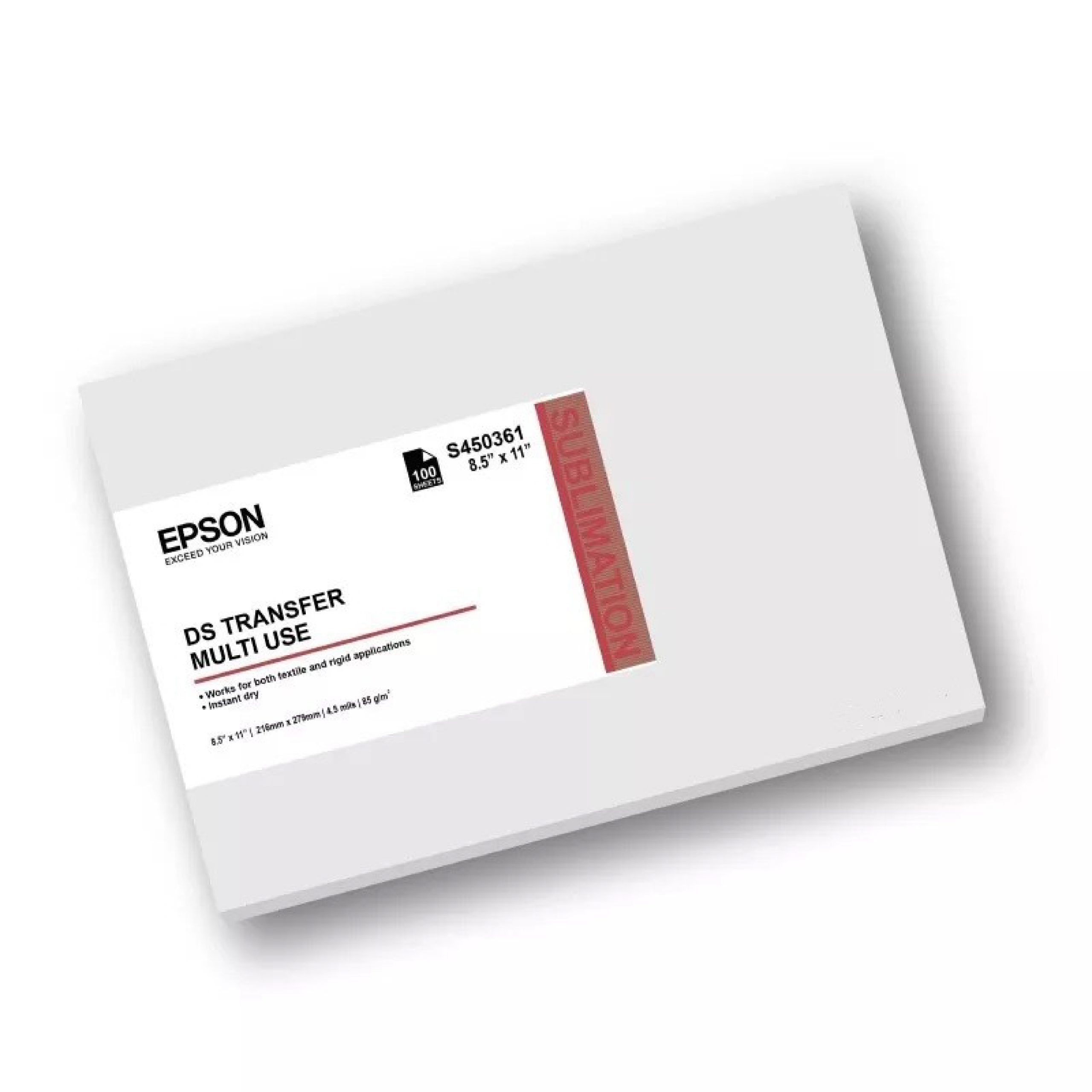 S450361 – Papel EPSON CARTA Sublimación 100 Hojas