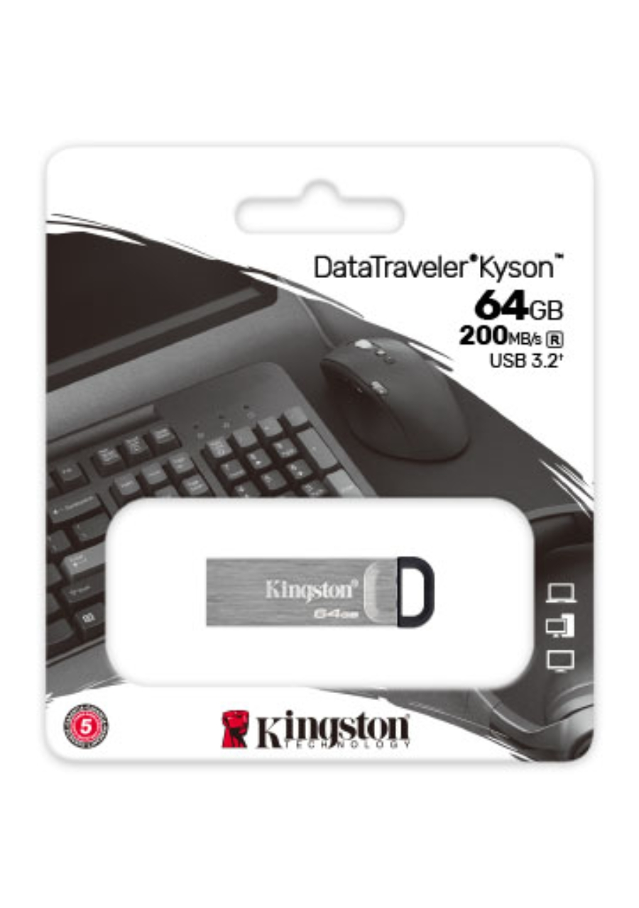 Memoria Kingston 64GB USB 3.2 Kyson Carcasa Metalica